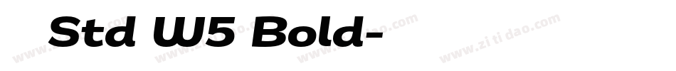大楷 Std W5 Bold字体转换